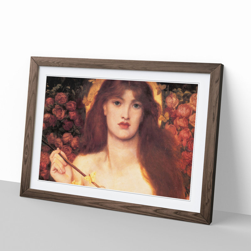 Venus Verticordia by Dante Gabriel Rossetti - Picture Frame Painting, Walnut Framed, 36cm H x 48cm W x 2cm D