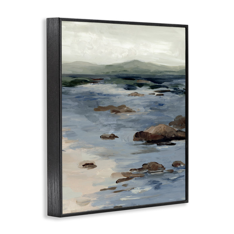 Giclée abstraite encadrée, design par Jacob Q, H 20 po x l 16 po, Giclée encadrée noir minuit
