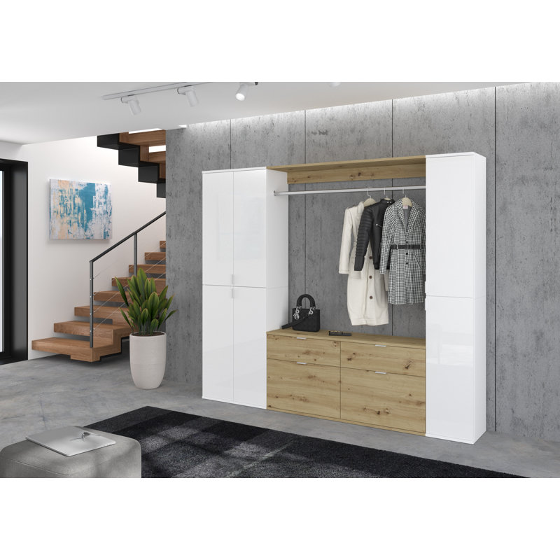 Lutton 3 Door Wardrobe, Artisan oak imitation