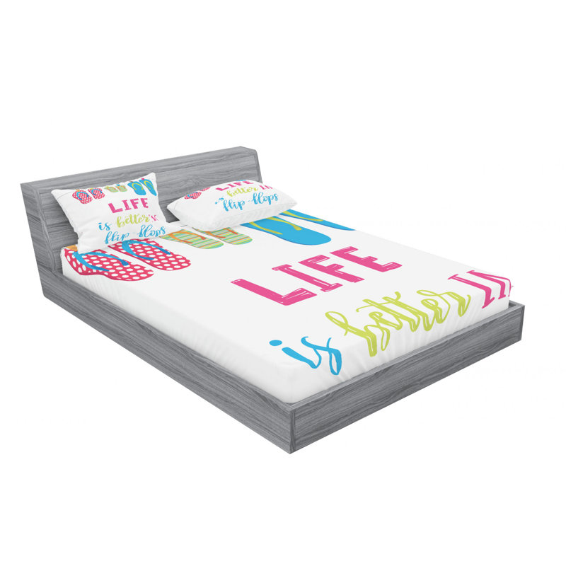 Microfiber Sheet Set, Queen Sheet Set with Fitted Sheet