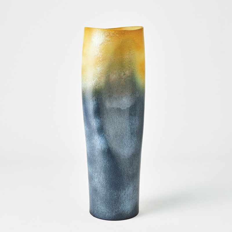 Handmade Porcelain China Table Vase, 26.25" H x 8.25" W x 7.5" D
