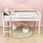 Lit mezzanine simple en bois avec échelle-3150999