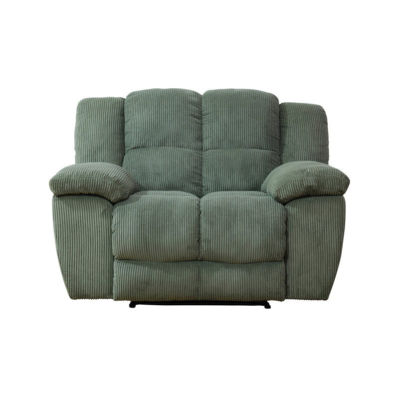 Corduroy 43" Reclining Chair, Green 