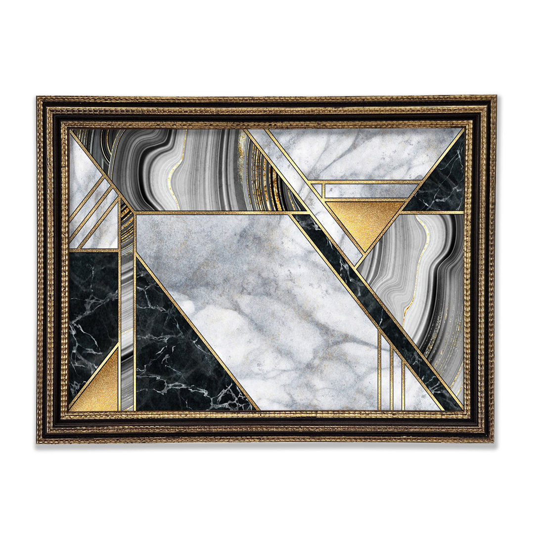 Gerahmtes Leinwandbild Triangles Of Marble