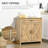 Farmhouse Sideboard Buffet Cabinet, Barn Door Coffee Bar Cabinet With Drawer And Adjustable Shelf, Kitchen Cabinet For Living Room, Entryway