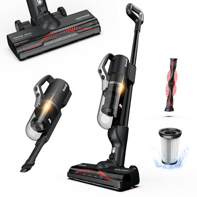 Roomie TEC SlimVac Pro Cordless Upright Vacuum Cleaner, Handheld with Powerful Suction, Ultra Lightweight, Multi-Surface Cleaning for Carpets, Hard Floors, Cars & More, Detachable Long-Lasting Battery & HEPA Filter