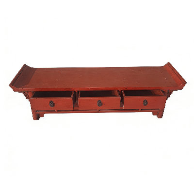 19th Century Red Altar-Style Console Table