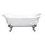 Baignoire sur pattes ovale en fonte 67 pouces Kingston Eden Aqua Brass-53108451