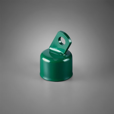 Embout de rail supérieur galvanisé vert 1-5 / 8 ", capuchon d'extrémité de rail pour tuyau de diamètre extérieur 1-5 / 8", pièces de clôture à maillon de chaîne, quincaillerie pour clôture à maillon de chaîne, barrière, poteau, simple