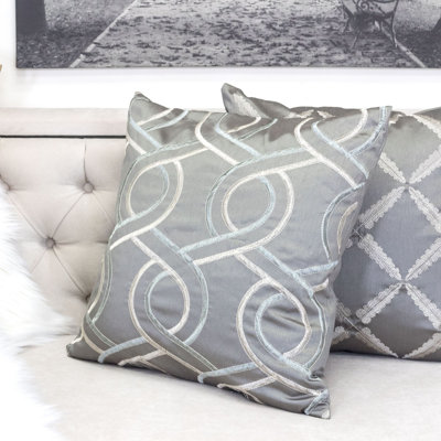 Brialeagh Embroidered Outdoor Throw Pillow