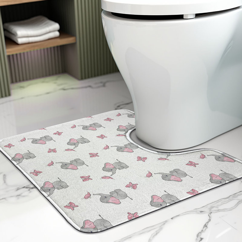  Tapis de salle de bain en forme de U Animal