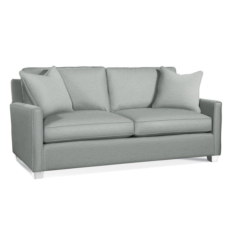 Nicklaus Sofa, Gel Memory Foam Mattress, Frond Melon; 0448-24, Frost White