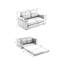 Canapé-lit pliant de 55 po, canapé-lit futon convertible, tissu en velours de lin, parfait pour les petits espaces, le salon ou le bureau, gris foncé