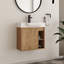 Ensemble de meuble-lavabo simple mural 24 po avec plateau en céramique Oakchade-546604934-546604935