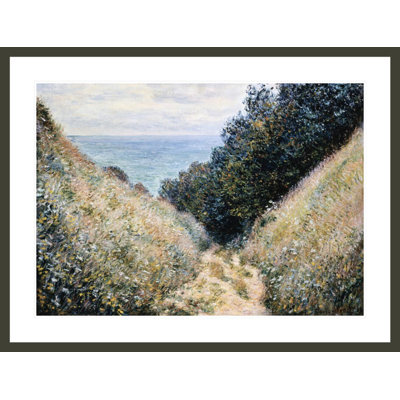 «Road at La Cavée Pourville» par Claude Monet, impression giclée encadrée