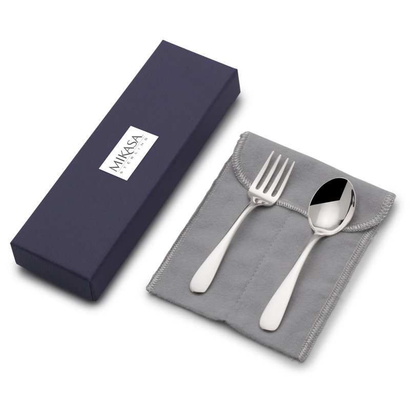 Baby 2 Piece Sterling Silver Flatware Set Service for 1