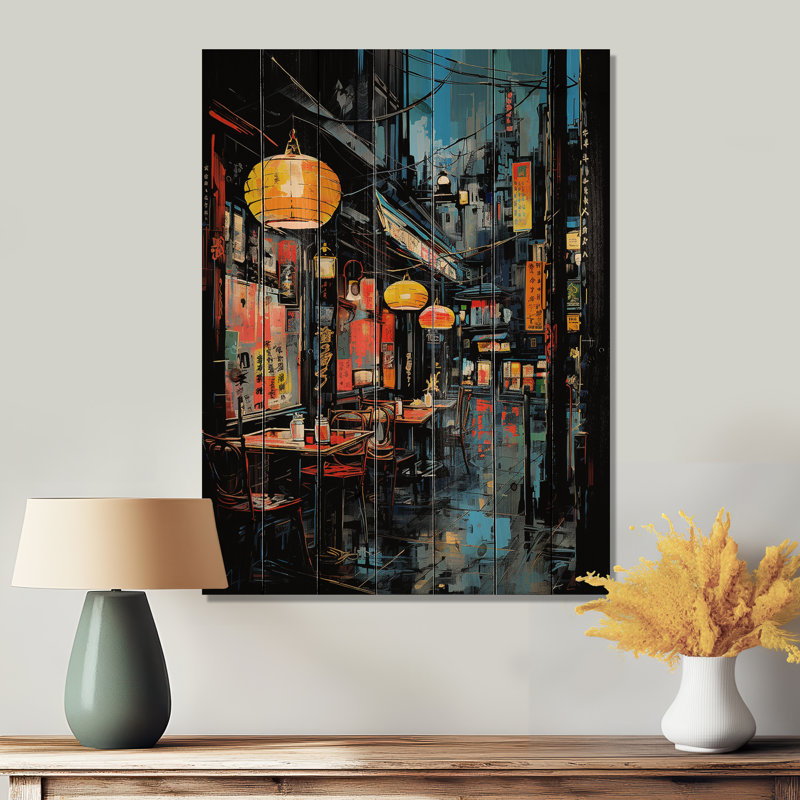 Nesrine - Paysages, décoration murale sur bois de pin naturel, H 44 po x l 34 po