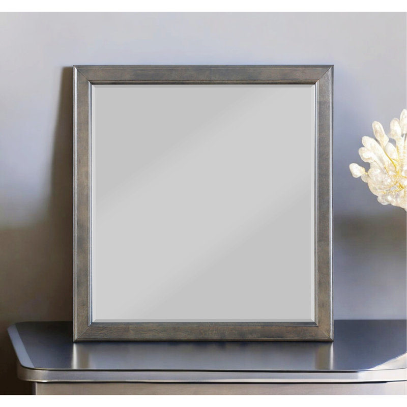 Miroir transitionnel, cadre en bois pour chambre à coucher