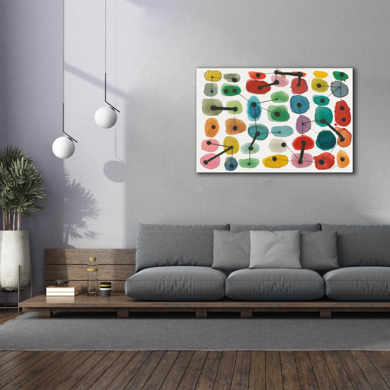 Epic Graffiti 'Mid Century 2'  by Cheryl Warrick Canvas Wall Art
