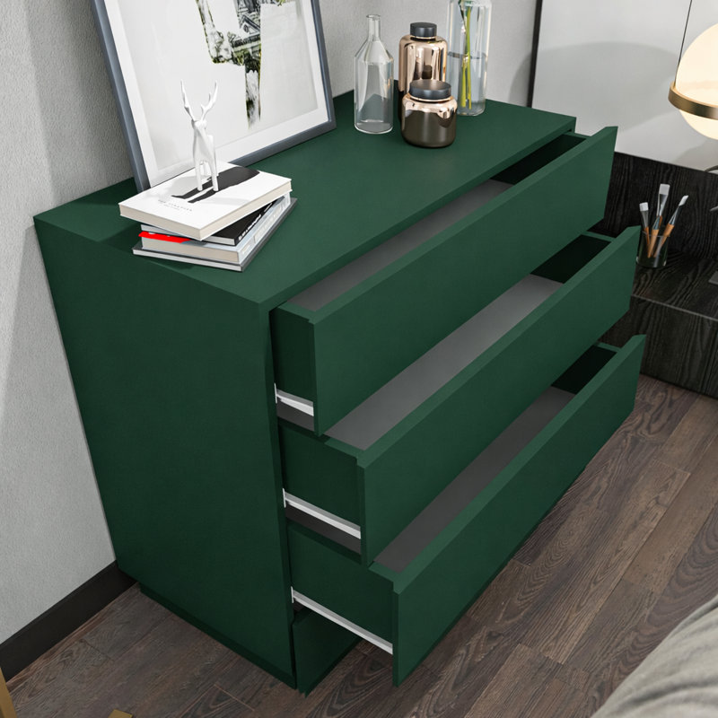 Charliyah 4 Drawer 35.4" W Lingerie Chest, Silva