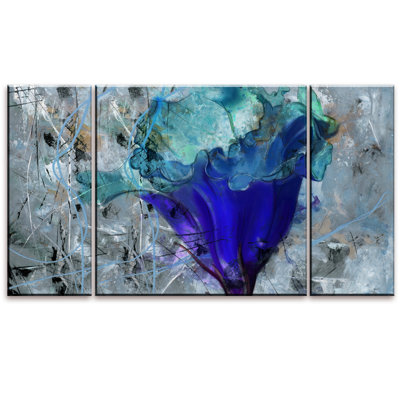 " Painted Petals LX " 3 Piece Art Graphic Art Set