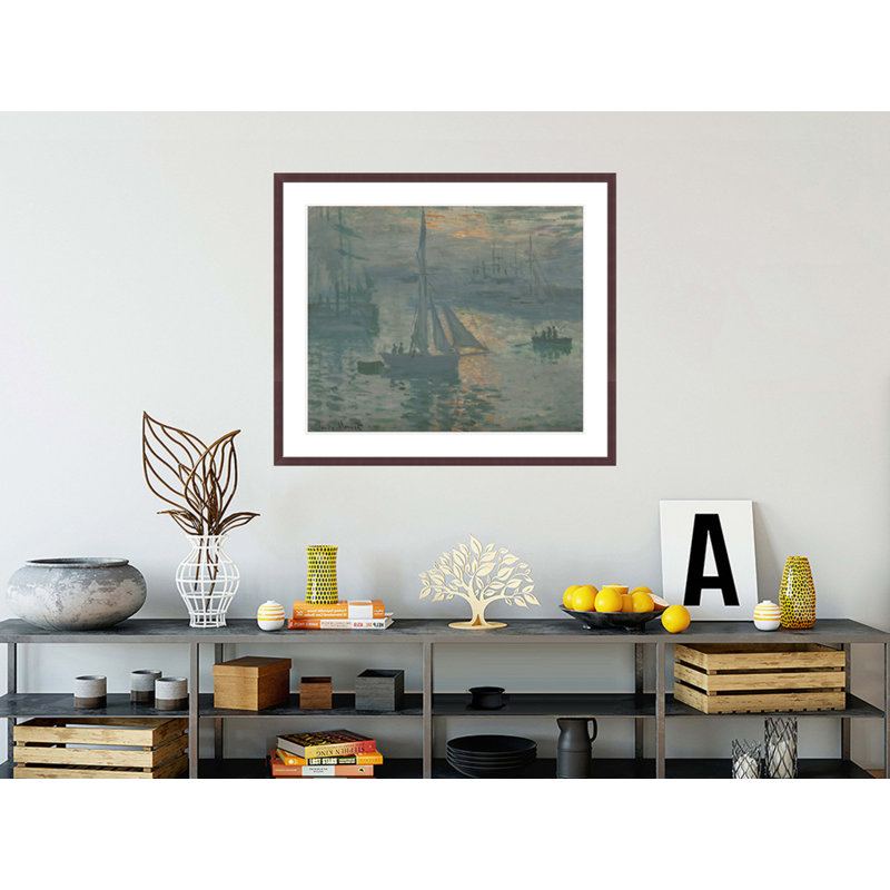 «Sunrise (Marine)» par Claude Monet, impression giclée encadrée, H 33,5 po x l 39,21 po