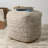 Savanna Farmhouse Distressed Hand-Woven Wool Blend Pouf Ottoman-764016980