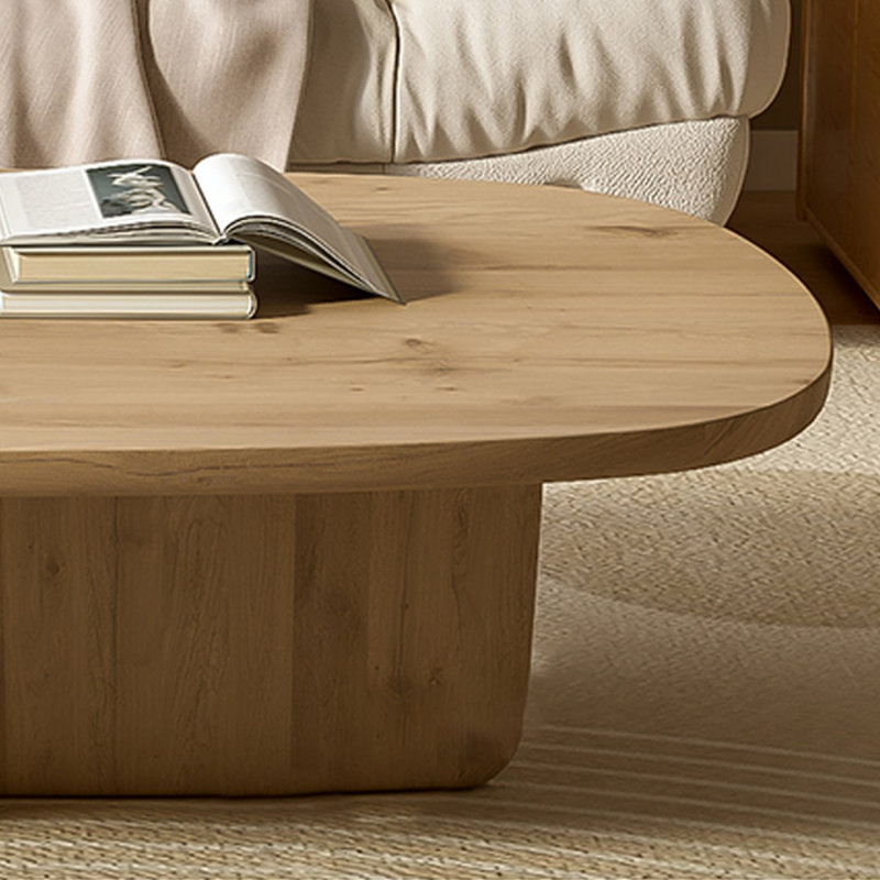 Table basse moderne et simple en bois massif Table basse originale en bois personnalisée pour le salon, Burlywood