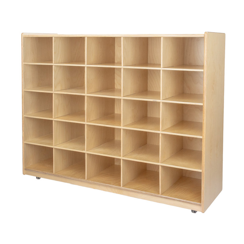 Casier 25 compartiments avec bacs Natural Environments, Naturel, Orangé, Oui