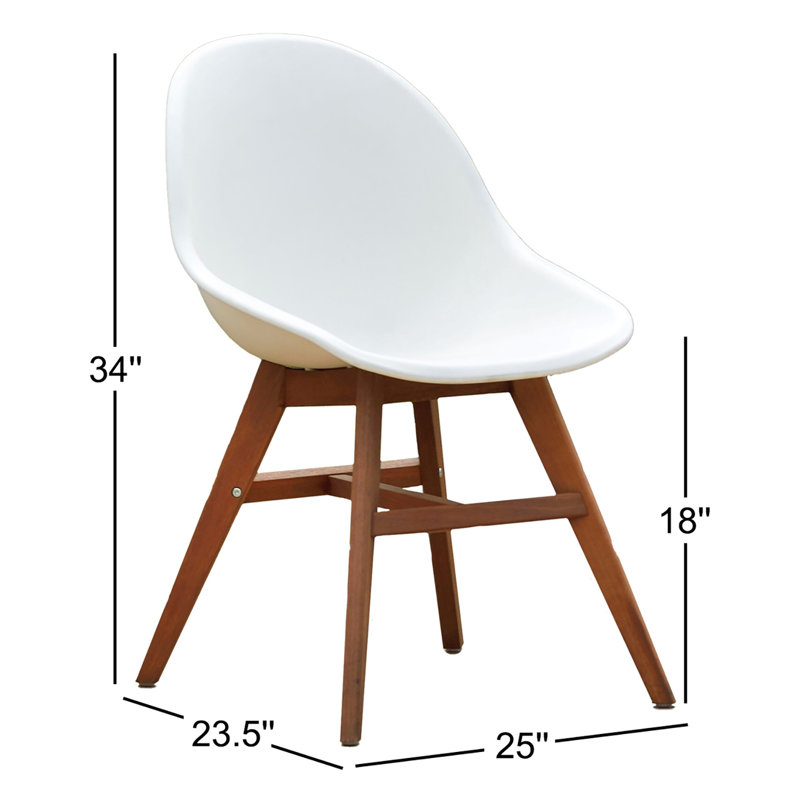 Ensemble de 4 chaises de patio Rafael, Eucalyptus foncé
