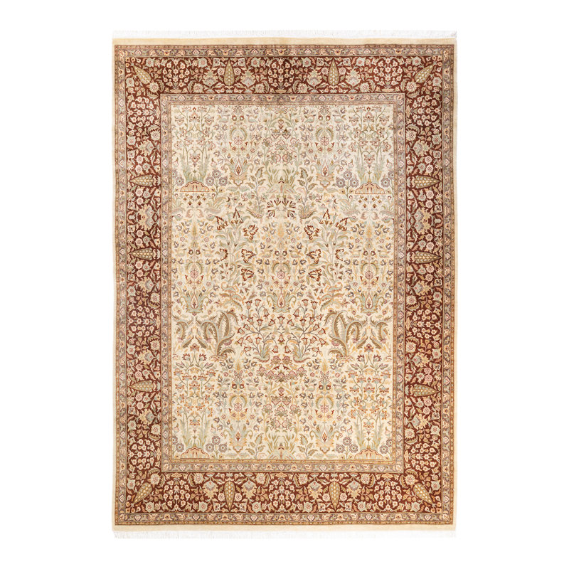 Tapis unique en laine noué à la main 6 pi 1 po x 8 pi 9 po Hayner