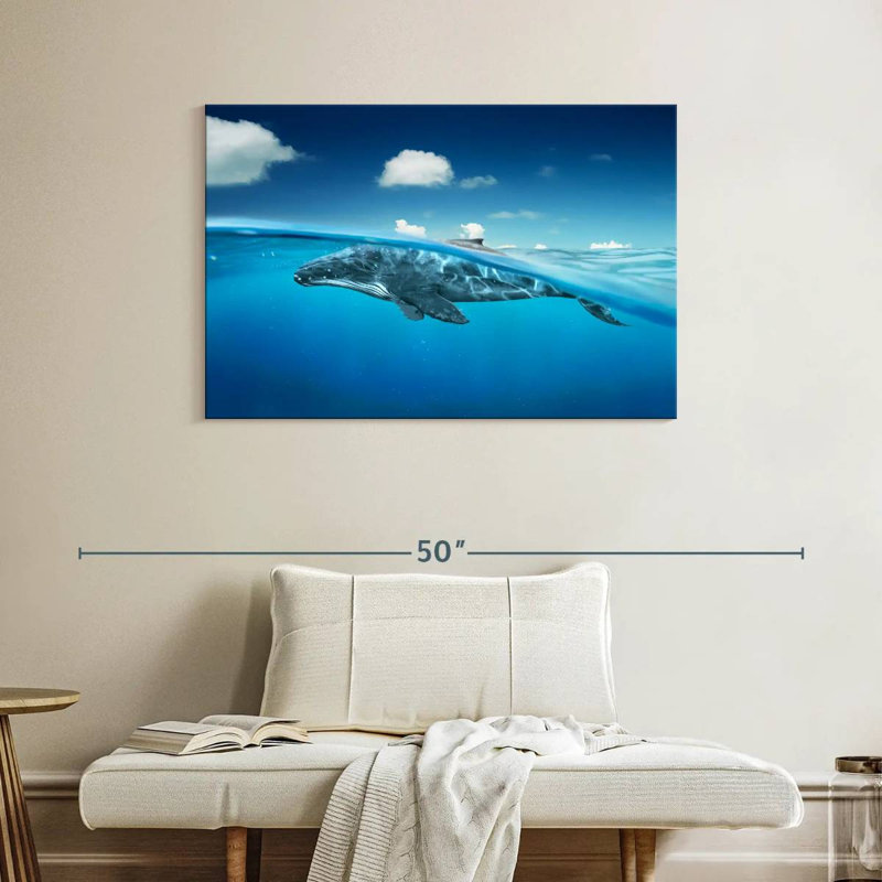 Brampt Whale Below The Surface, 26'' H x 39'' W