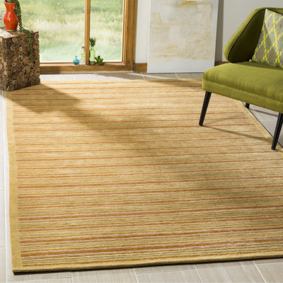 Tapis de couleur olive noué à la main Boggess