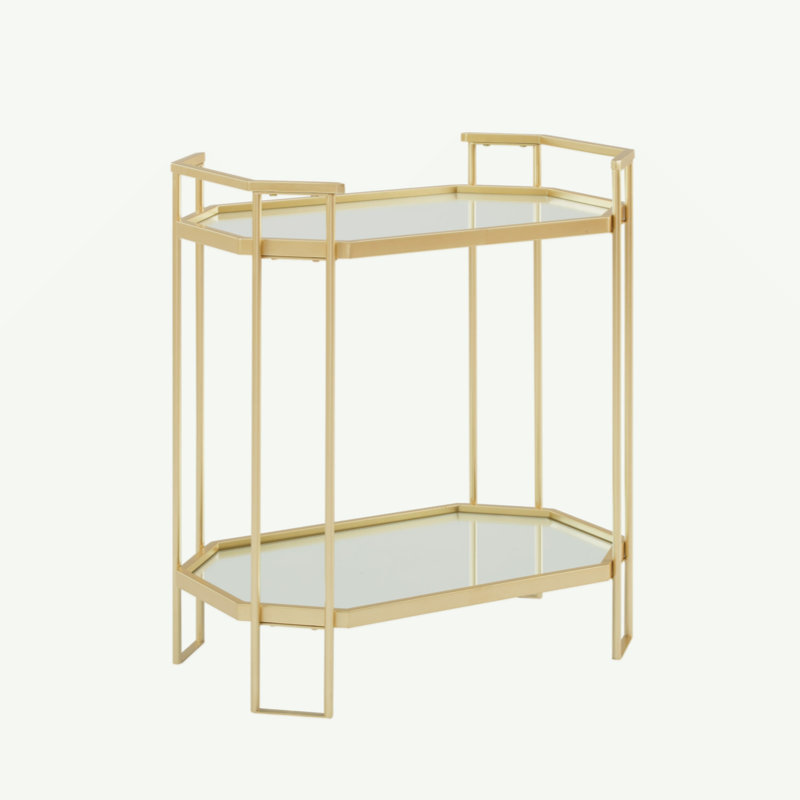 Modern Glam Mirror-Top Console Table