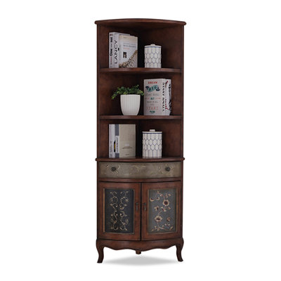 Maroon Solid Wood+Glass Display Cases