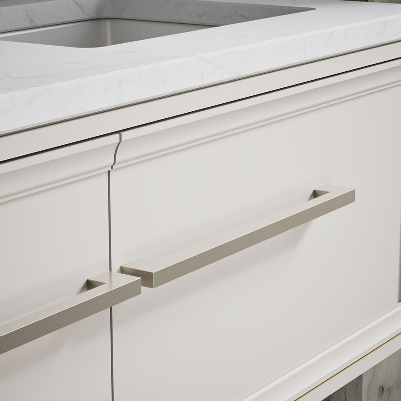 Lodern 61" Single Bathroom Vanity Set, Linen White