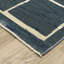 Tapis géométrique rayé bleu / ivoire Rayan-1400315155