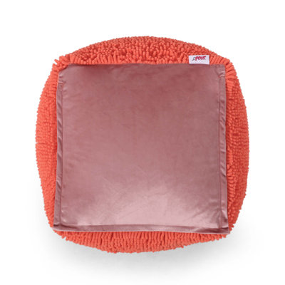 Pouf Sunny Square, corail