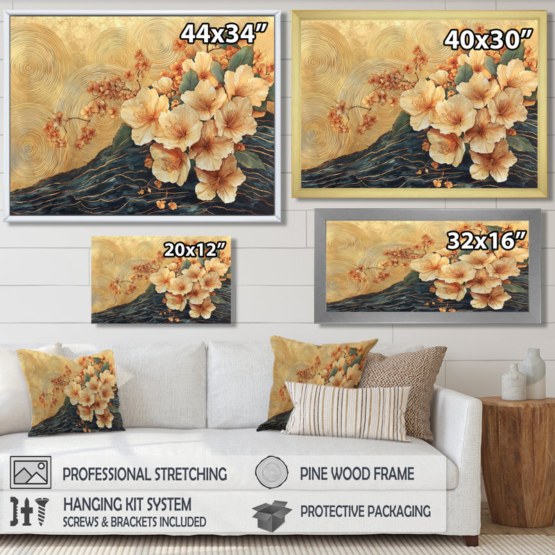 Kavanaugh - Floral Canvas Wall Decor, H 30 po x l 40 po, Toile tendue, Ne s’applique pas