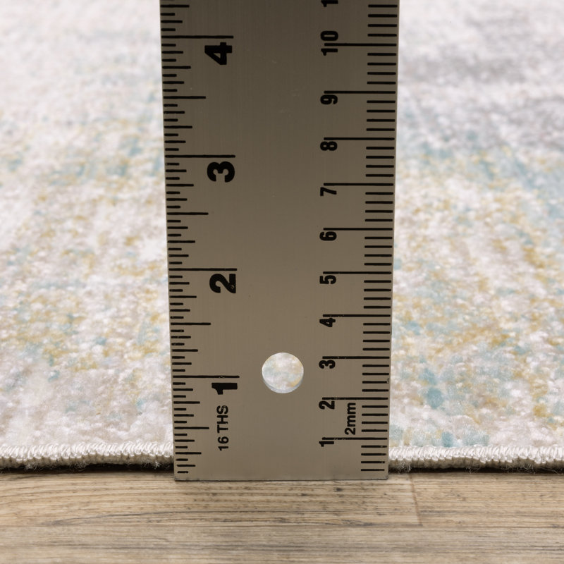 Tapis abstrait tissé à la machine Goulart, Tapis de couloir 2 pi 8 po x 7 pi 10 po