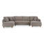 Canapé modulaire en U gris Joslin