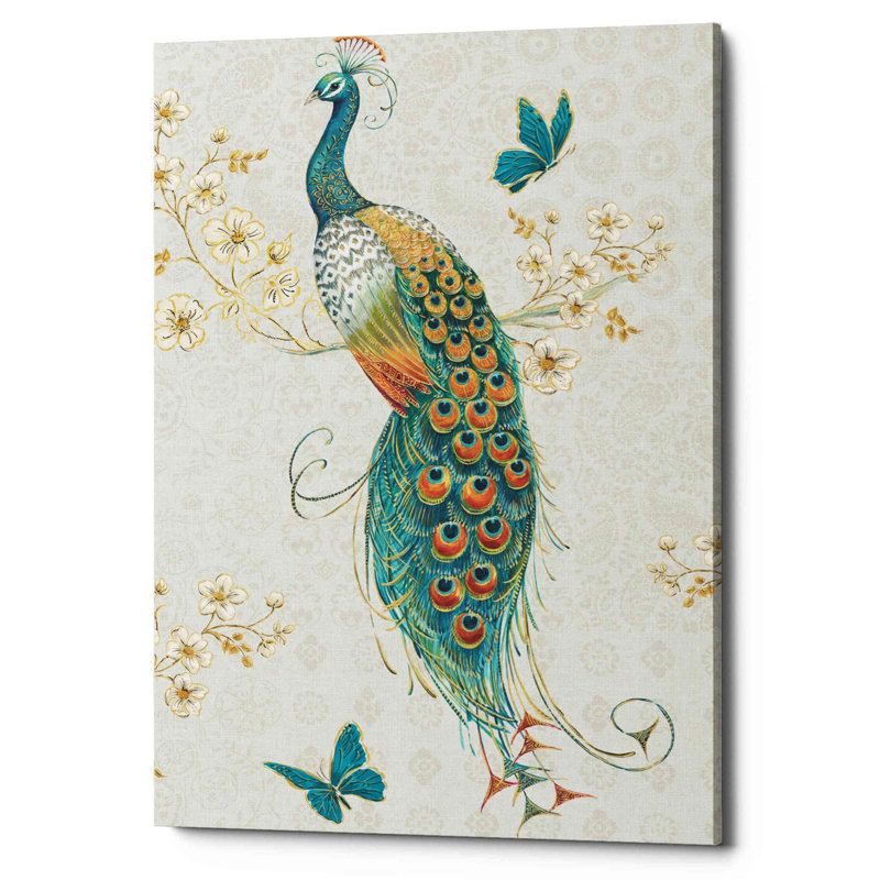 «Ornate Peacock XA» par Daphne Brissonnet, reproduction sur toile tendue, H 60 po x l 40 po x P 1,5 po