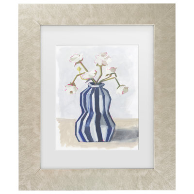 Encadré «Bololog Lucecia Caporale Flowers in A Striped Vase II», art encadré