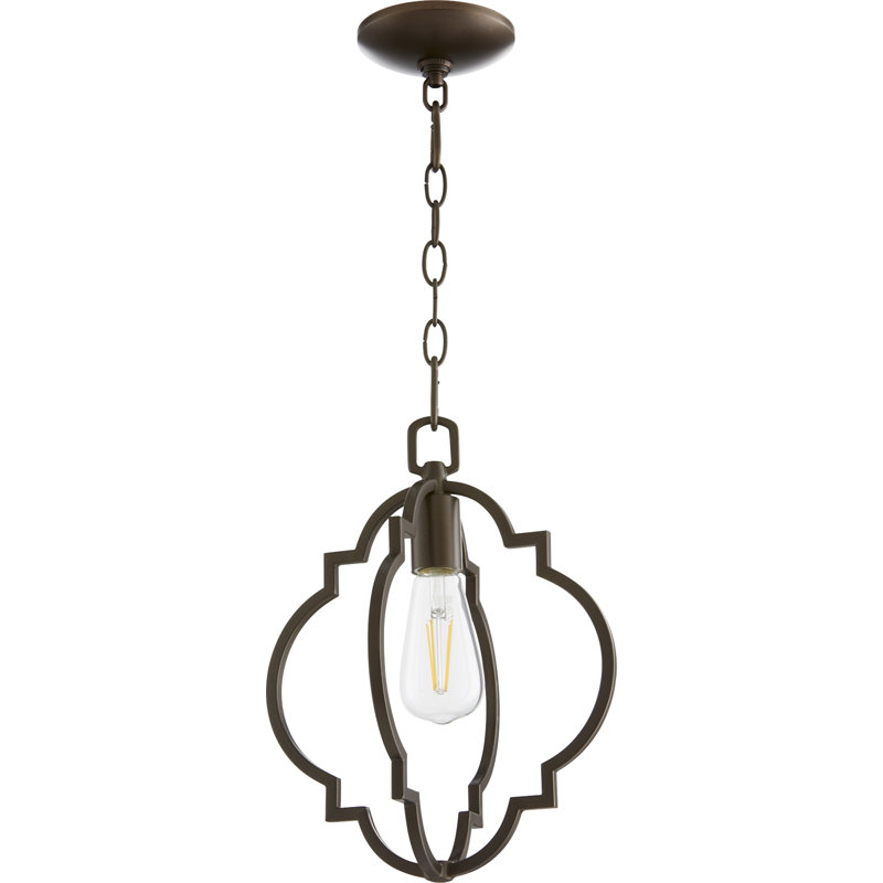 Luminaire suspendu géométrique à 1 lumière Dooley, Bronze huilé