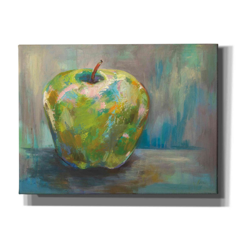 «Apple» par Jeanette Vertentes, art mural sur toile, H 12 po x l 16 po x P 0,75 po