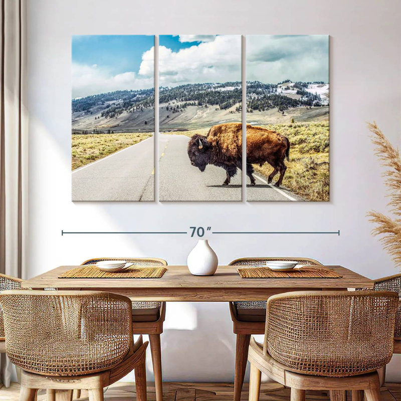 Brampt American Bison Crossing, 36" H x 57" W