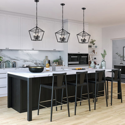 Aspen 4-Light Dimmable Lantern Geometric Chandelier