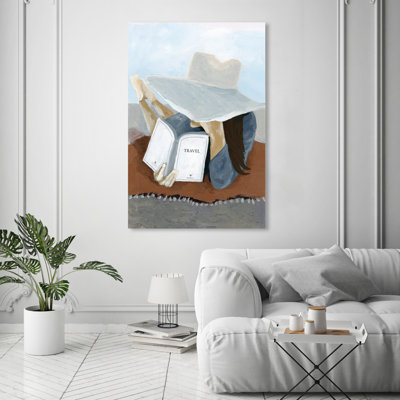 " Lets Travel The World Travel Essentials " Painting Print