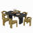 Double Pedestal Dining Set with Chairs-1417079165-1417079164