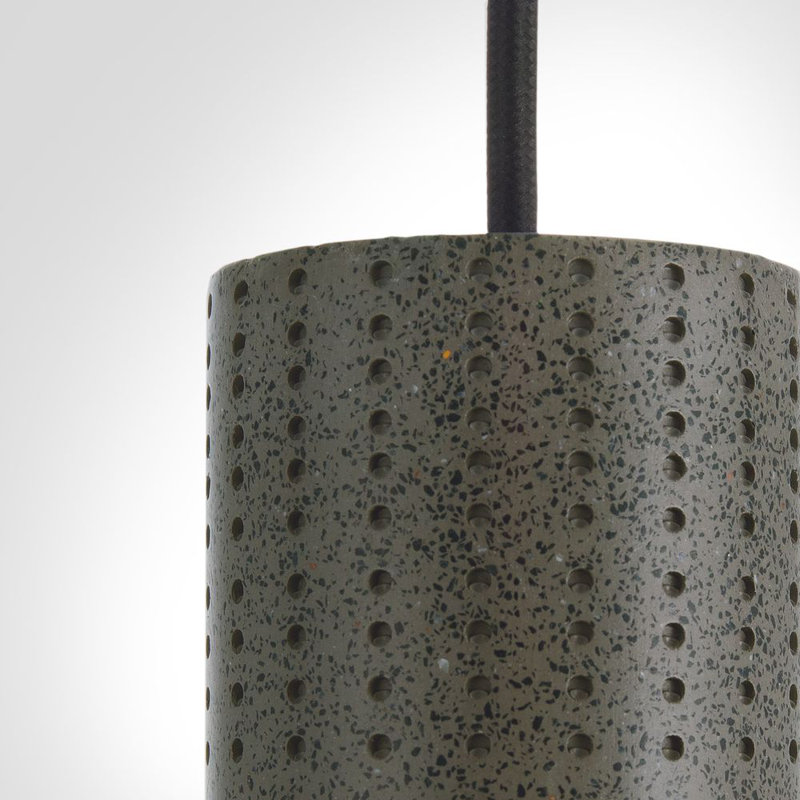 Amayas 1 - Light Cylinder Pendant, Sandstone Black, Black